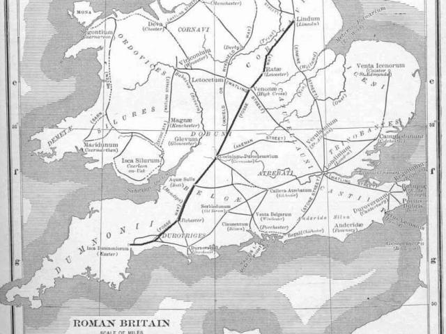 Ancient road in England, UK