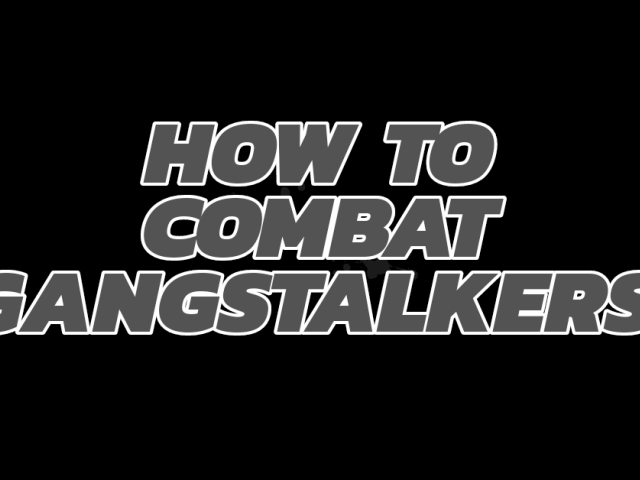 How to combat gangstalkers