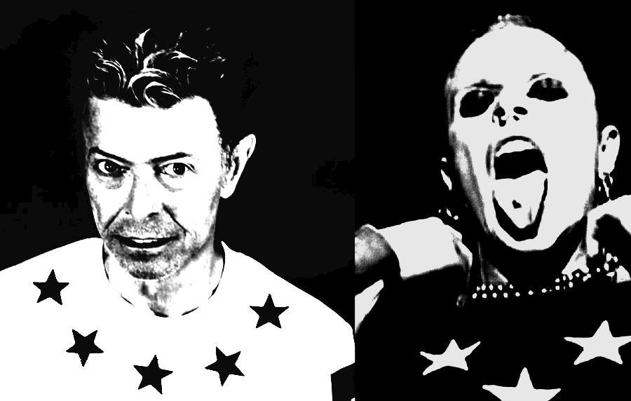 David Bowie and Keith Flint